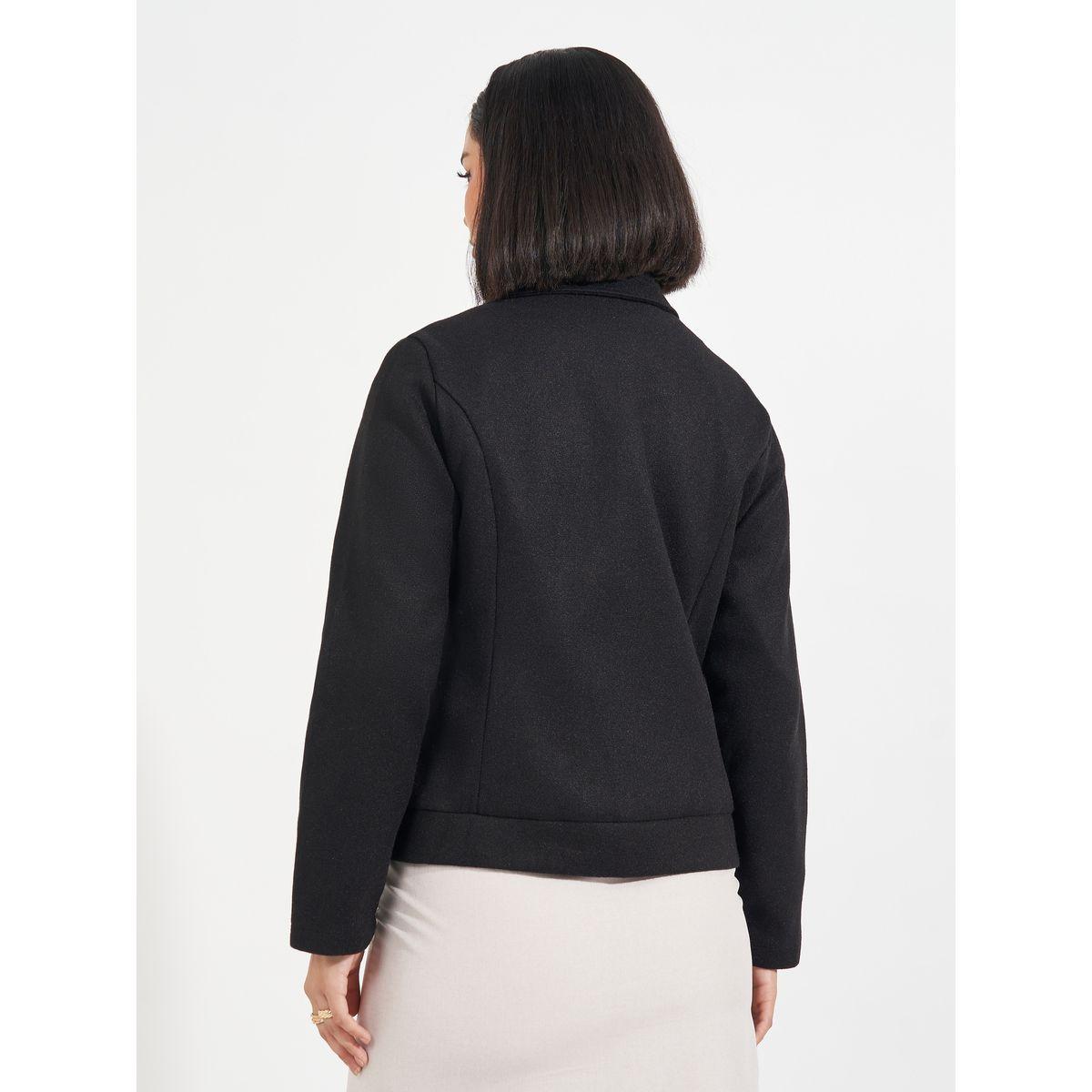 جاكيت بقصة عادية وصفين أزرار-women-winterwear-coatsandjackets-jackets-image-4