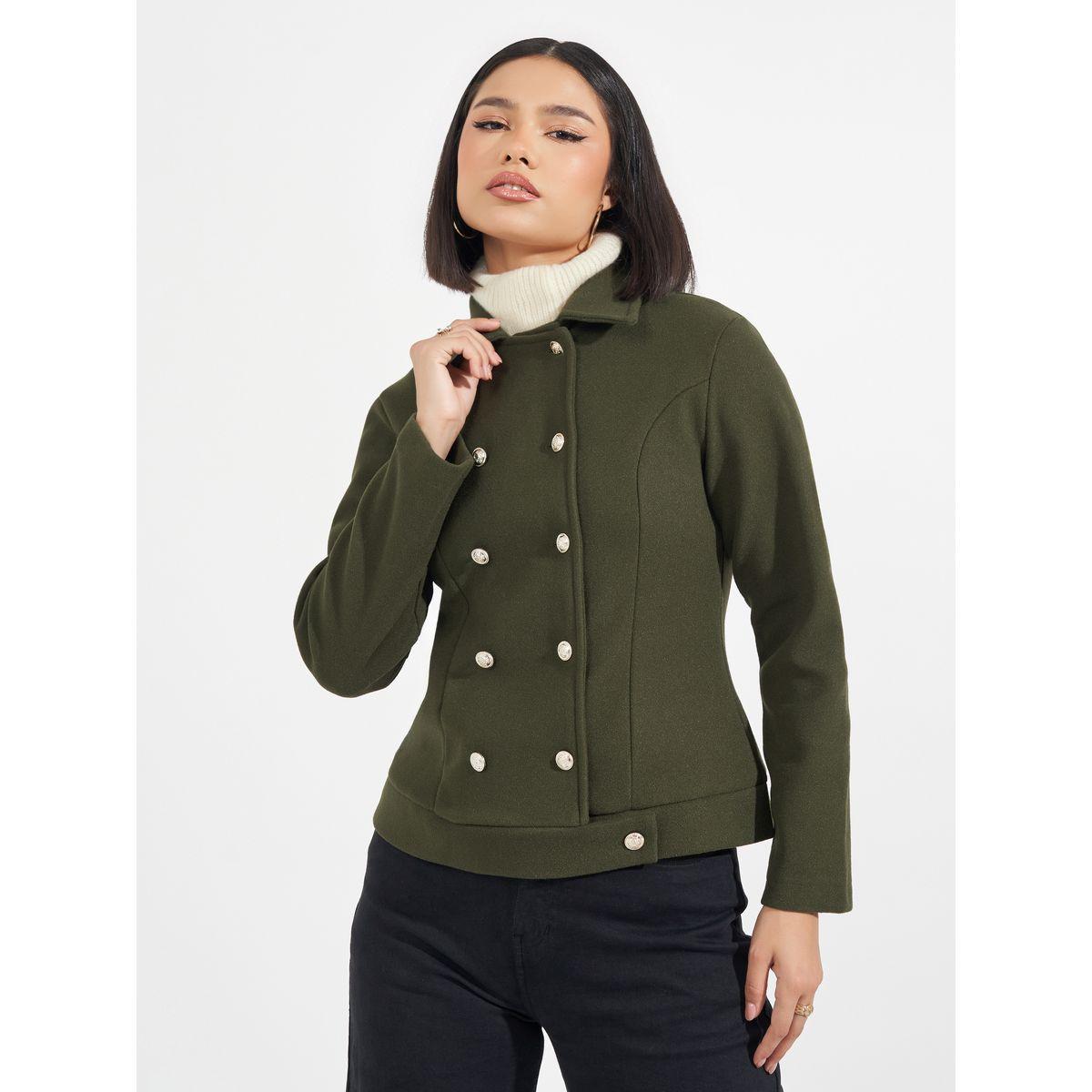 Styli Regular Fit Regular Length Military Style Jacket-women-winterwear-coatsandjackets-jackets-image-1