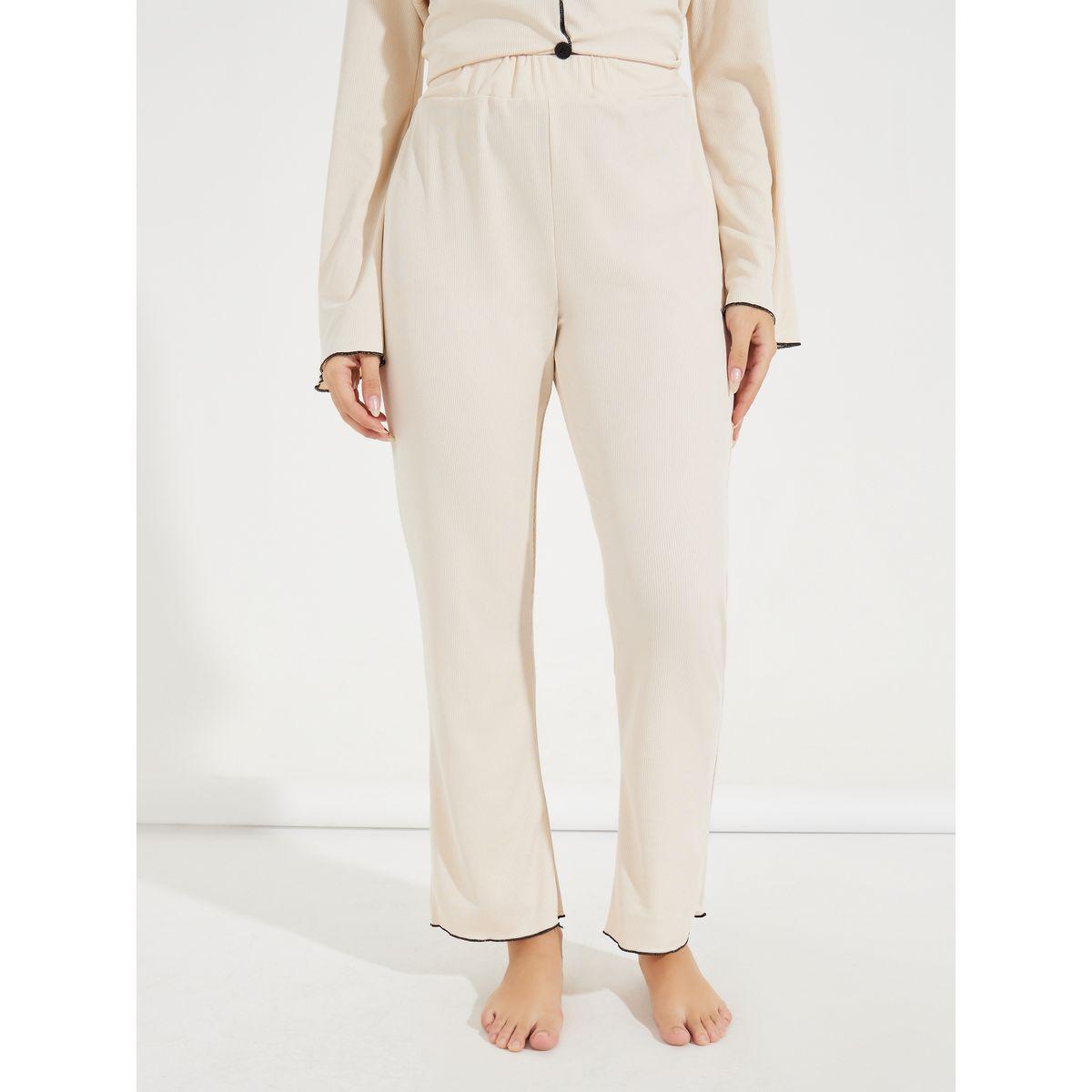 Styli Overlock Seam Detail Top & Pyjama Set-women-clothing-nightwear-pyjamas-longsets-image-5