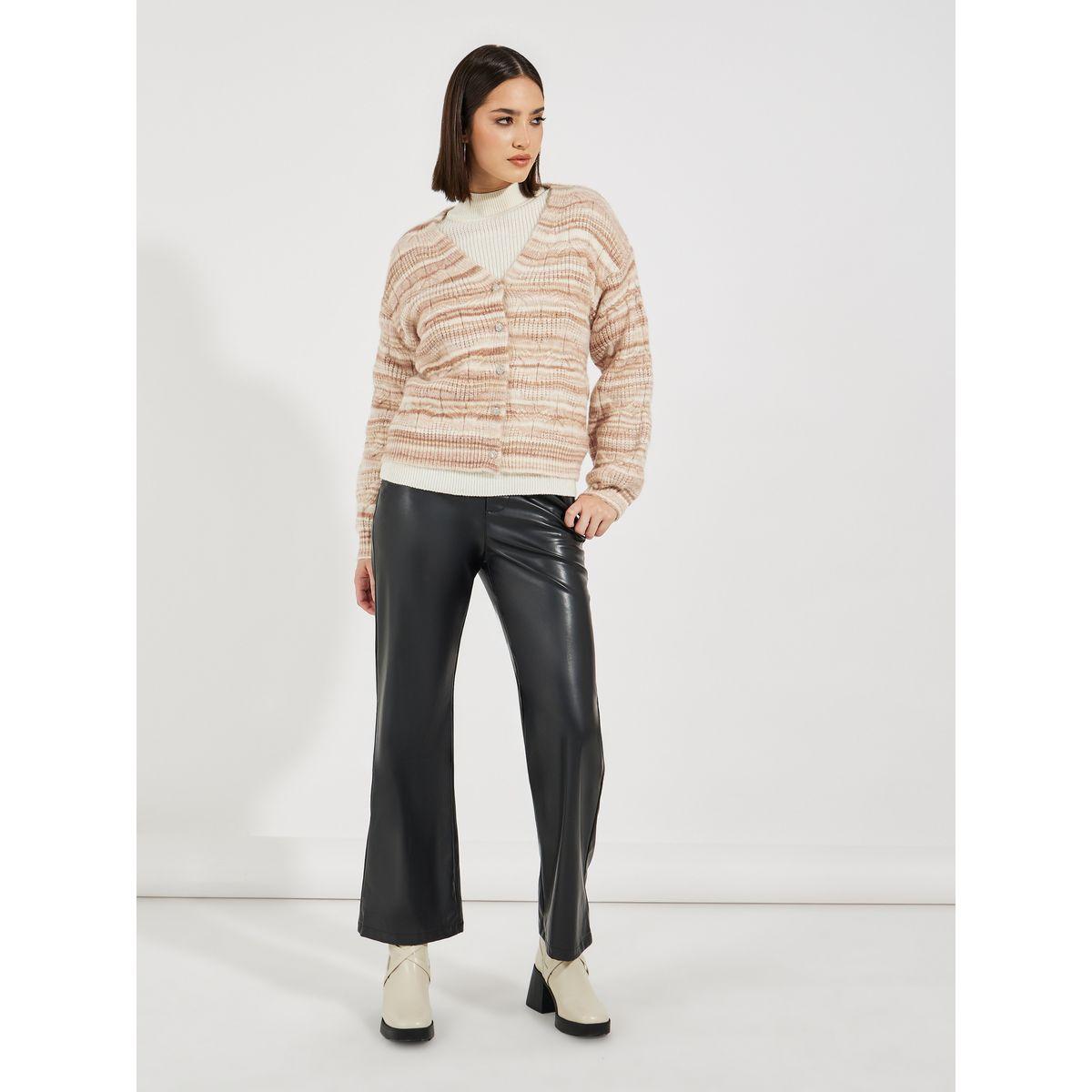 Styli Regular Fit Ombre Knit Button Down Cardigan-women-winterwear-cardigansandjumpers-cardigans-image-2