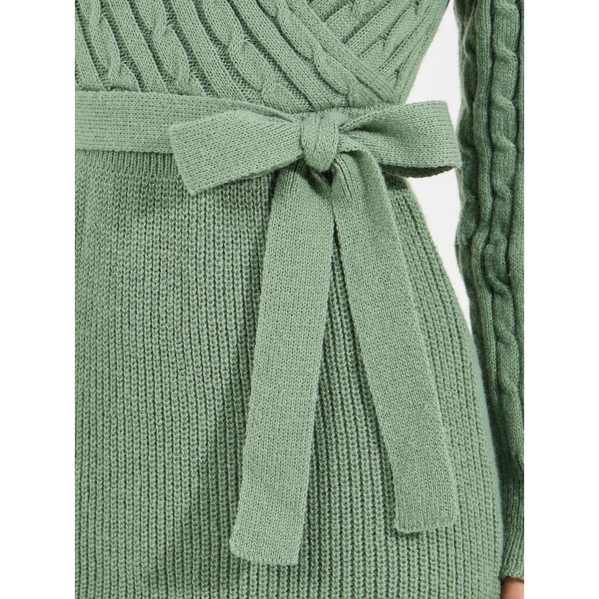 فستان ميدي محبوك مع أربطة-women-clothing-dresses-image-3