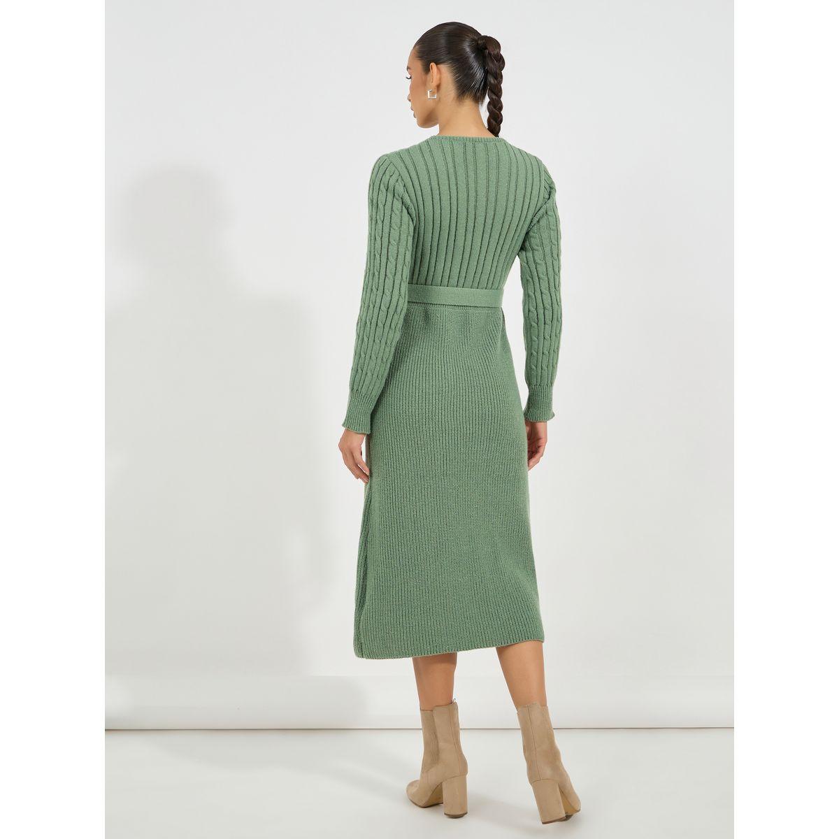 فستان ميدي محبوك مع أربطة-women-clothing-dresses-image-6