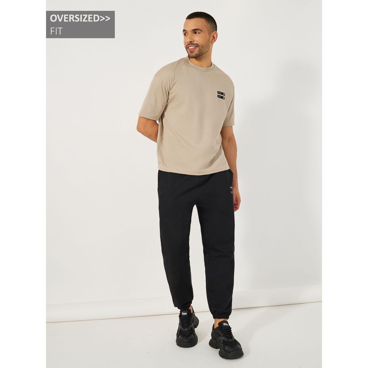 Styli Graphic Print Oversized T-Shirt & Terry Joggers Co-Ords-men-clothing-coordsets-image-1