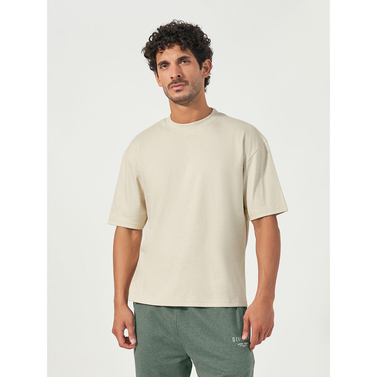 Styli Slogan Print Oversized T-Shirt & Terry Joggers Co-Ords-men-clothing-coordsets-image-3
