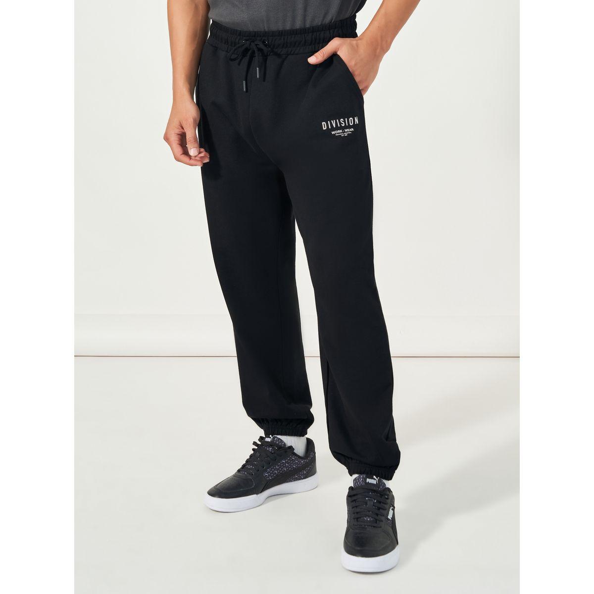 Styli Slogan Print Oversized T-Shirt & Terry Joggers Co-Ords-men-clothing-coordsets-image-6
