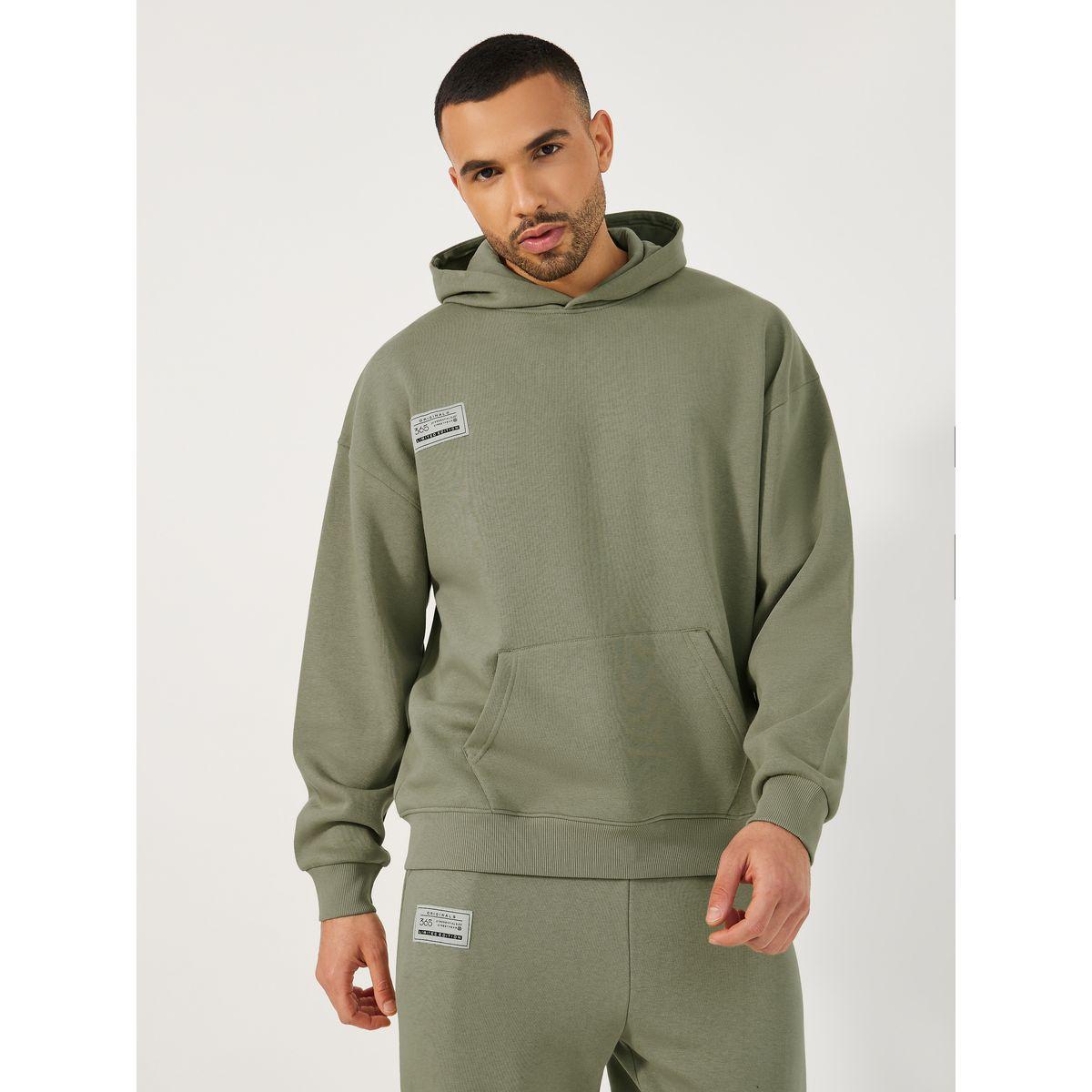 Styli Patch Detail Fleece Oversized Hoodie & Cuffed Joggers Co-Ords-men-clothing-coordsets-image-2