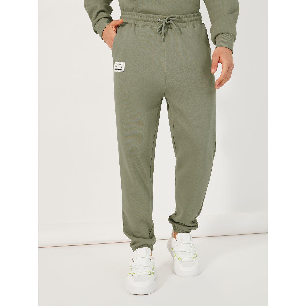 Styli Patch Detail Fleece Oversized Hoodie & Cuffed Joggers Co-Ords-men-clothing-coordsets-image-5