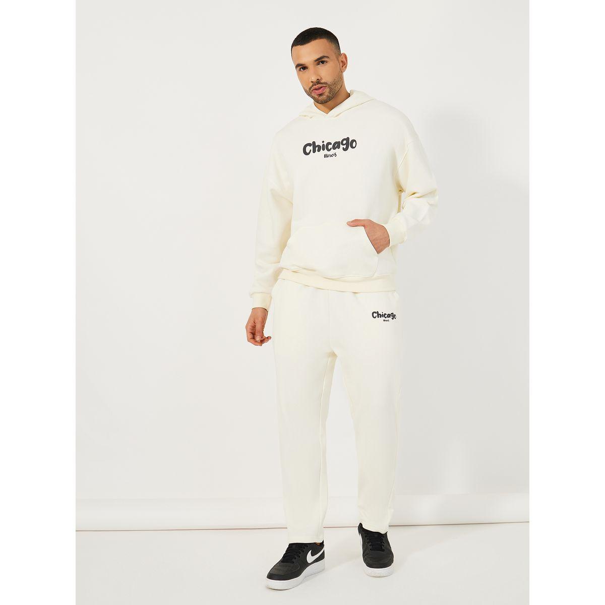 Styli Chicago Print Oversized Hoodie & Open Hem Joggers Co-Ords-men-clothing-coordsets-image-1