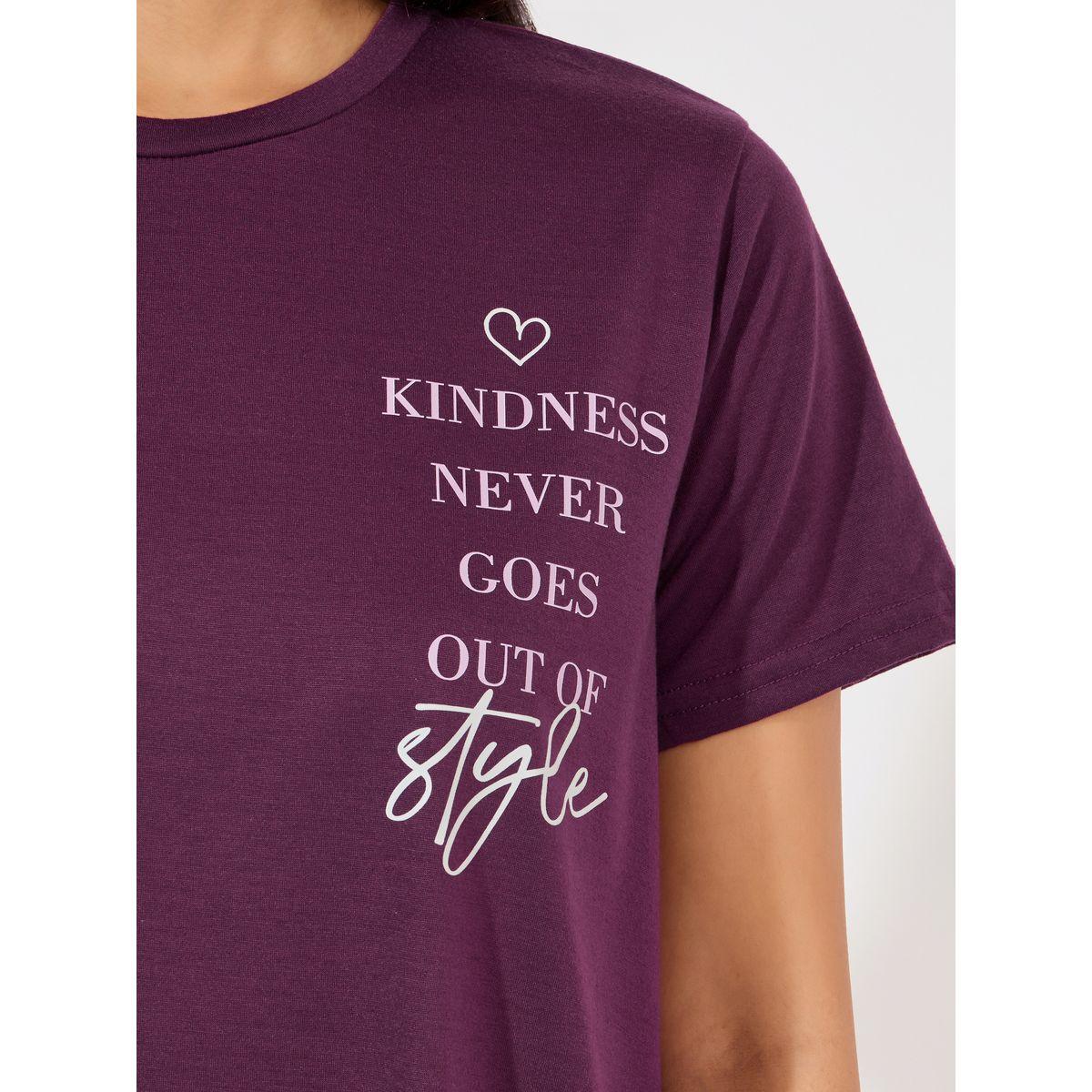 قميص نوم بطبعة كتابة مع حافة بكشكش-women-clothing-nightwear-nighties-image-3