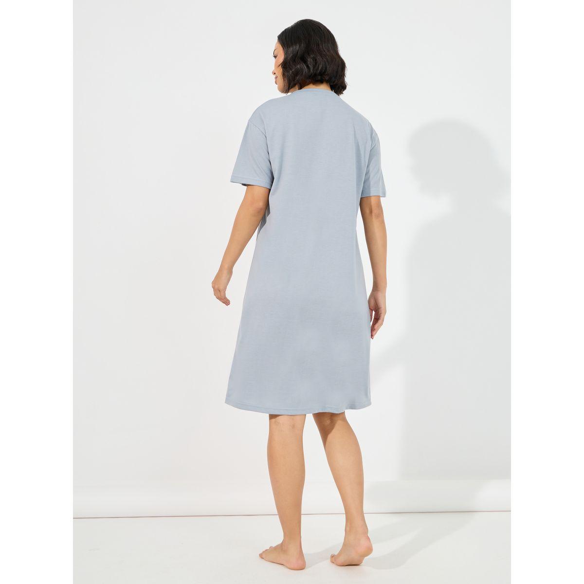Styli Unwind Slogan Print Sleep T-Shirt Dress-women-clothing-nightwear-nighties-image-4