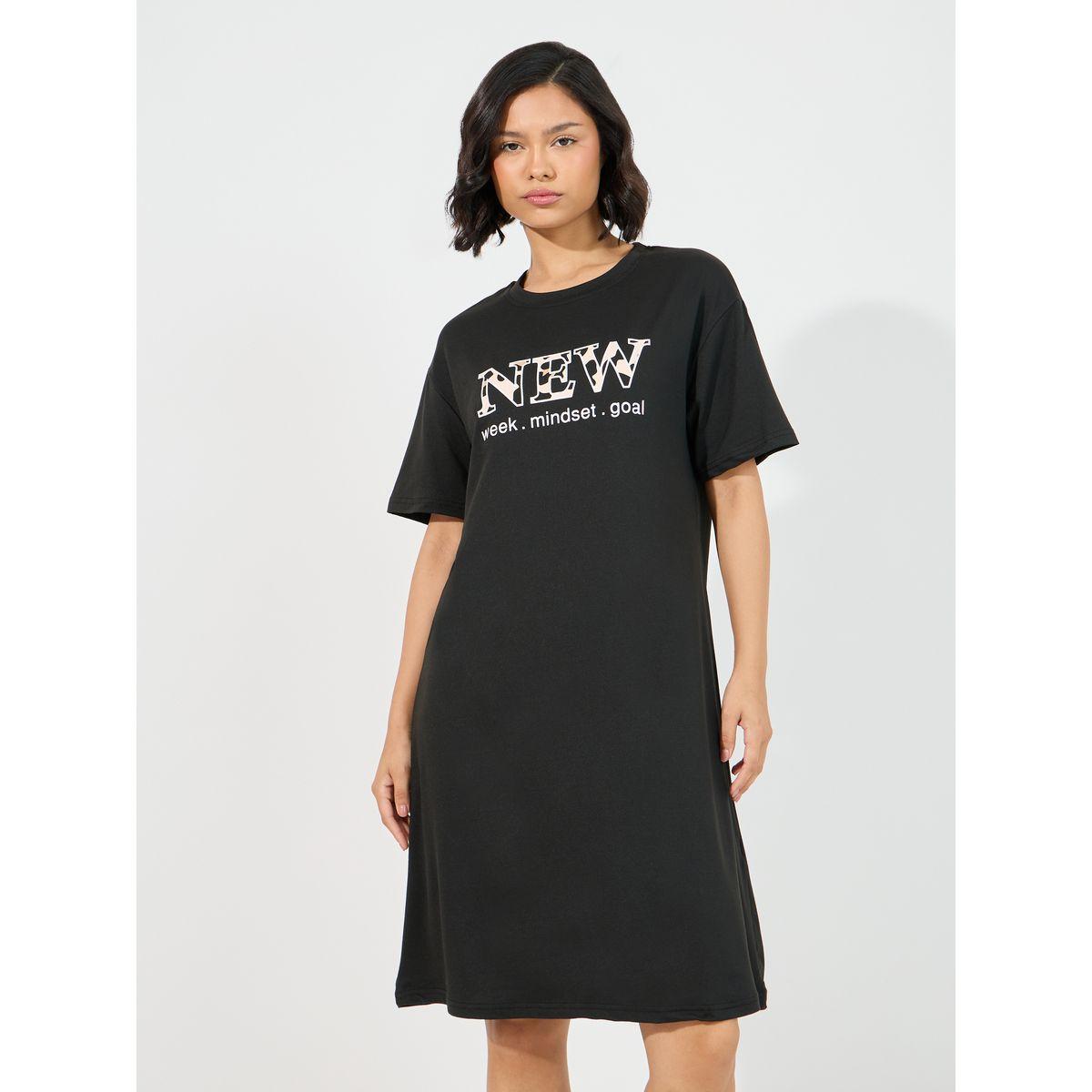 Styli Unwind Leopard Graphic Print Sleep T-Shirt Dress-women-clothing-nightwear-nighties-image-2