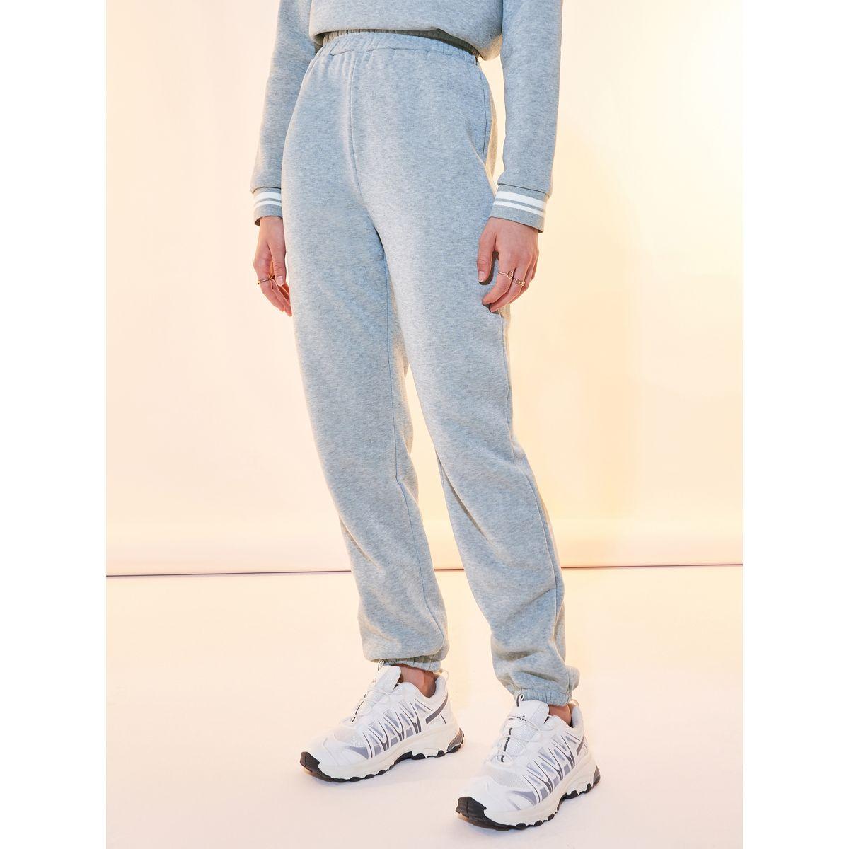 Styli Basic Solid Joggers with Elastic Cuff-women-clothing-bottoms-joggers-image-2
