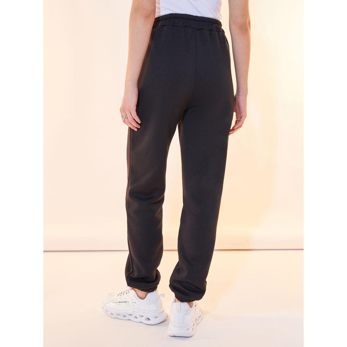 Styli Basic Solid Joggers with Elastic Cuff-women-clothing-bottoms-joggers-image-4