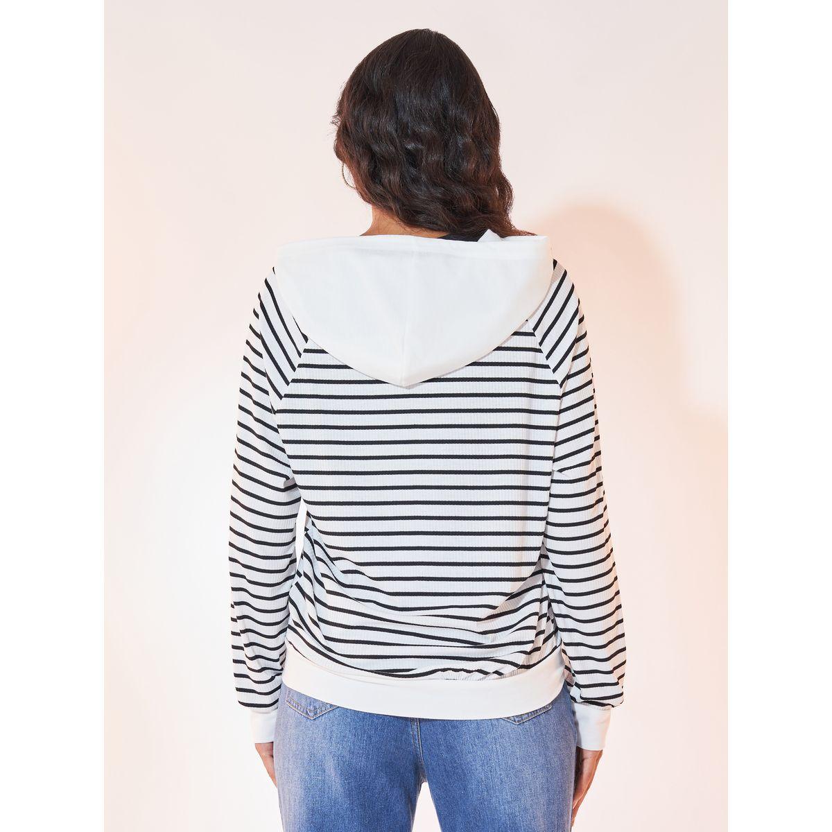 Styli Stripe Detail Zipper Jacket-women-winterwear-coatsandjackets-jackets-image-5