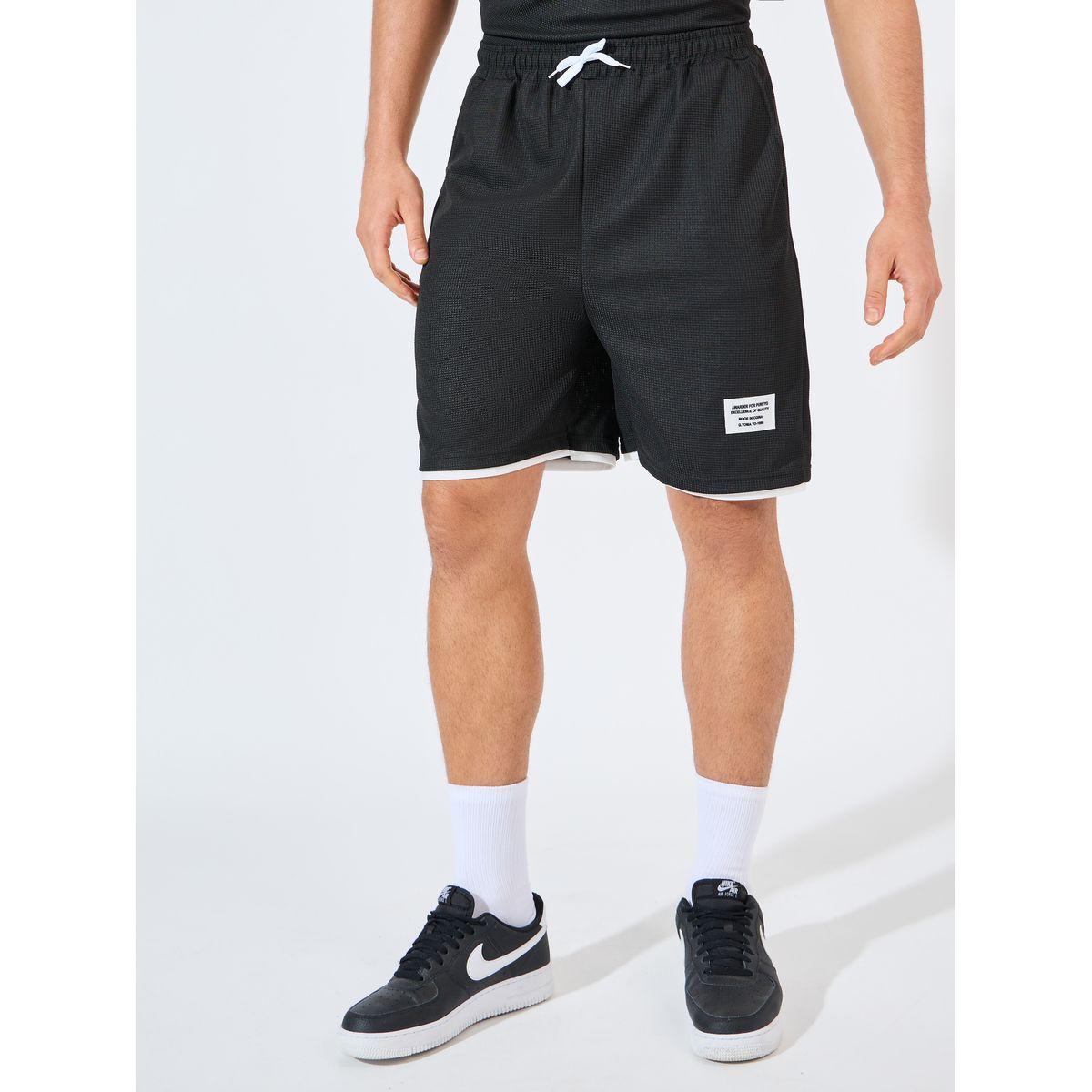 Styli Waffle Knit Oversized Badge T-Shirt & Shorts Co-Ords-men-clothing-coordsets-image-4