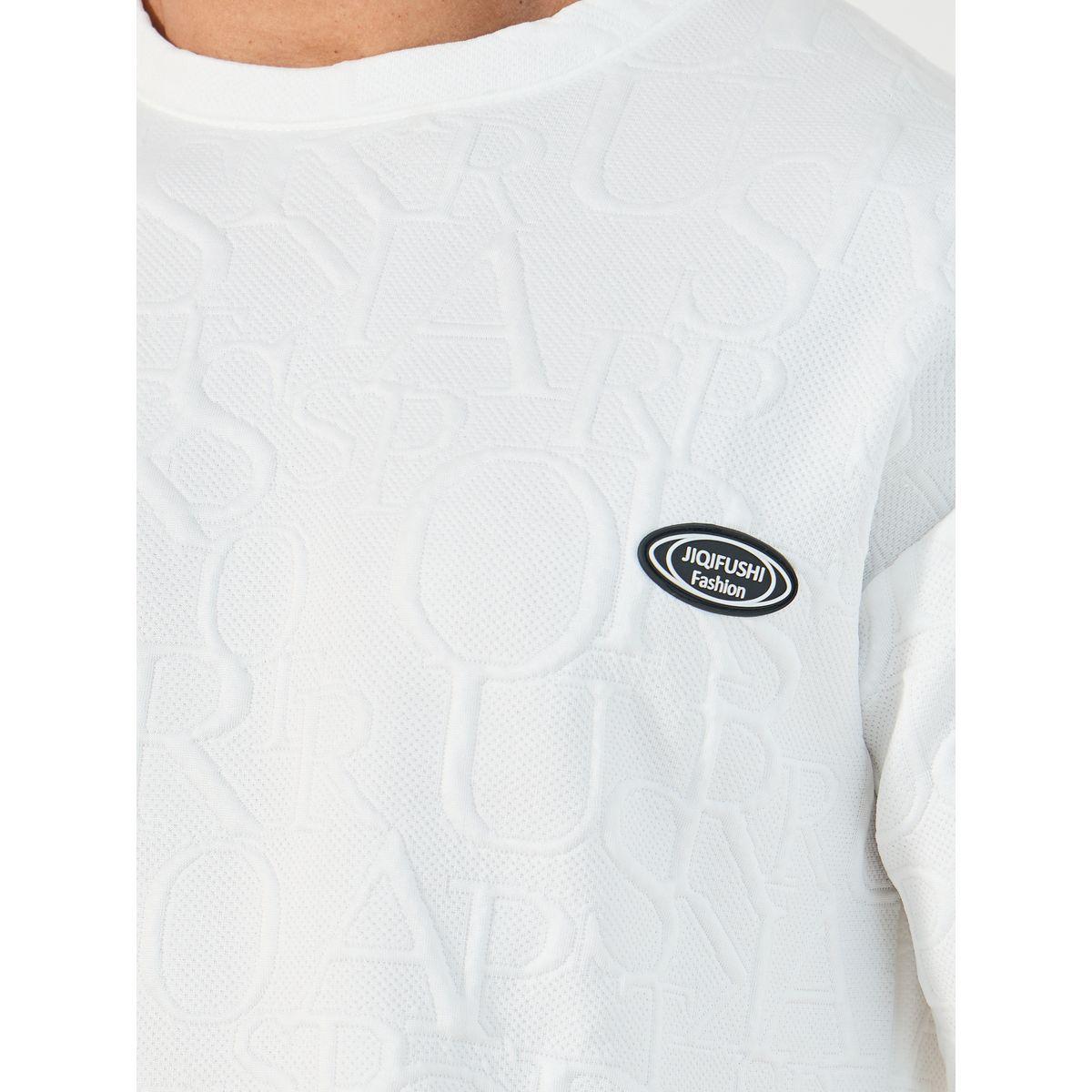 Styli Textured Oversized T-Shirt & Shorts Co-Ords-men-clothing-coordsets-image-3