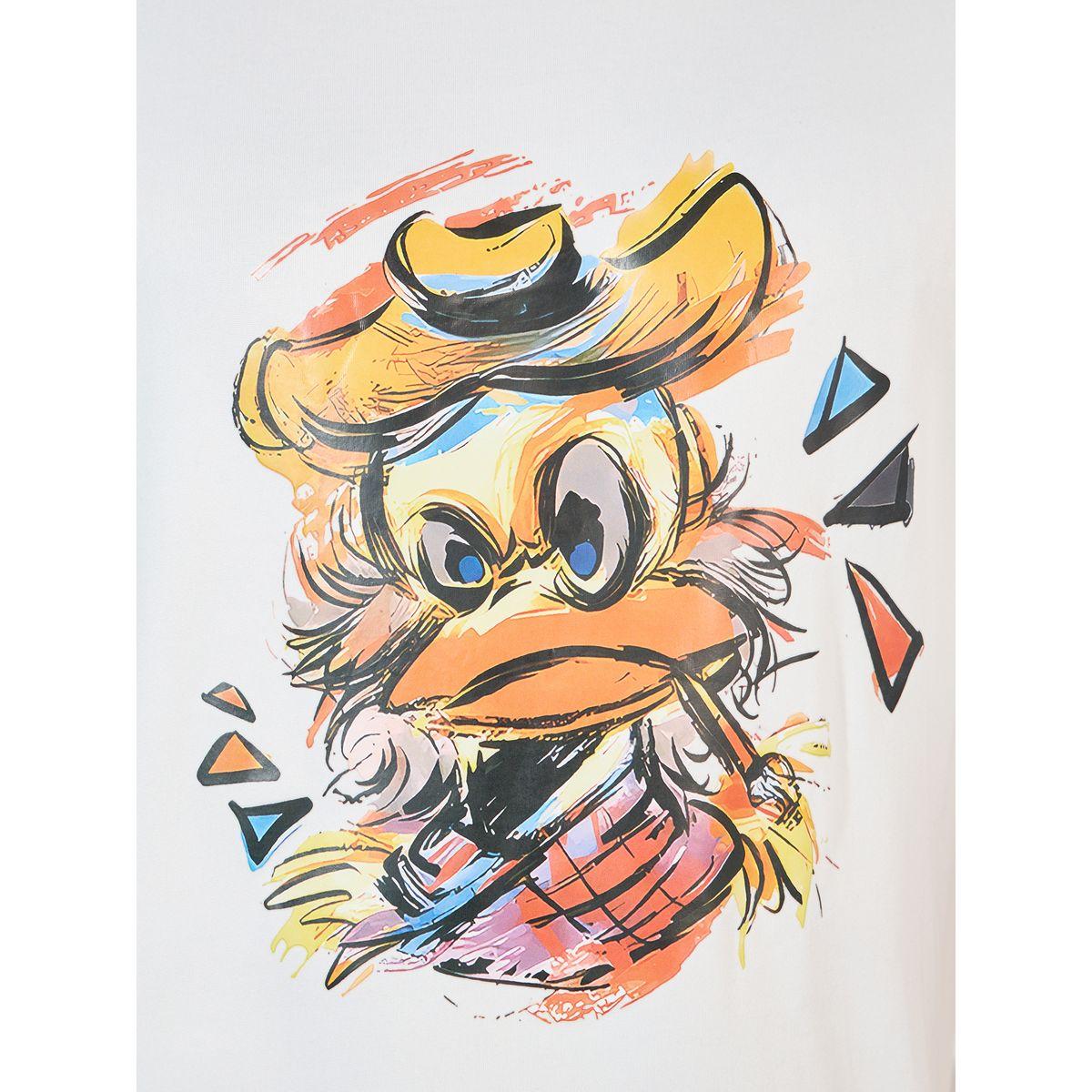 Styli Duck Print Oversized T-Shirt & Shorts Co-Ords-men-clothing-coordsets-image-3