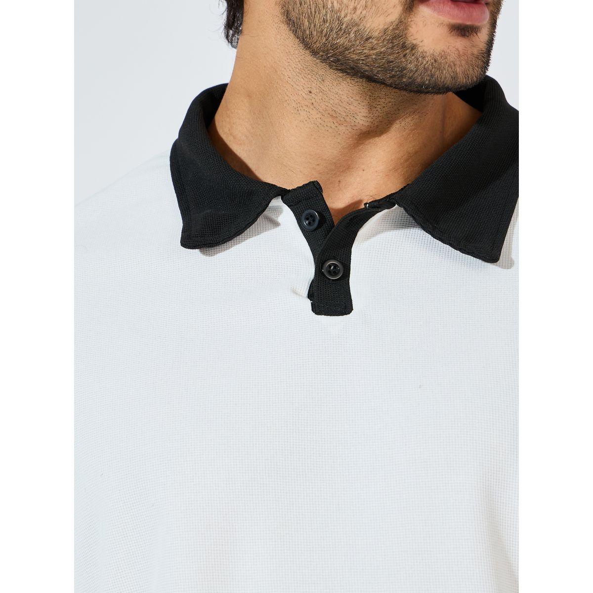 Styli Color Block Dropped Shoulder Polo & Shorts Co-Ords-men-clothing-coordsets-image-3