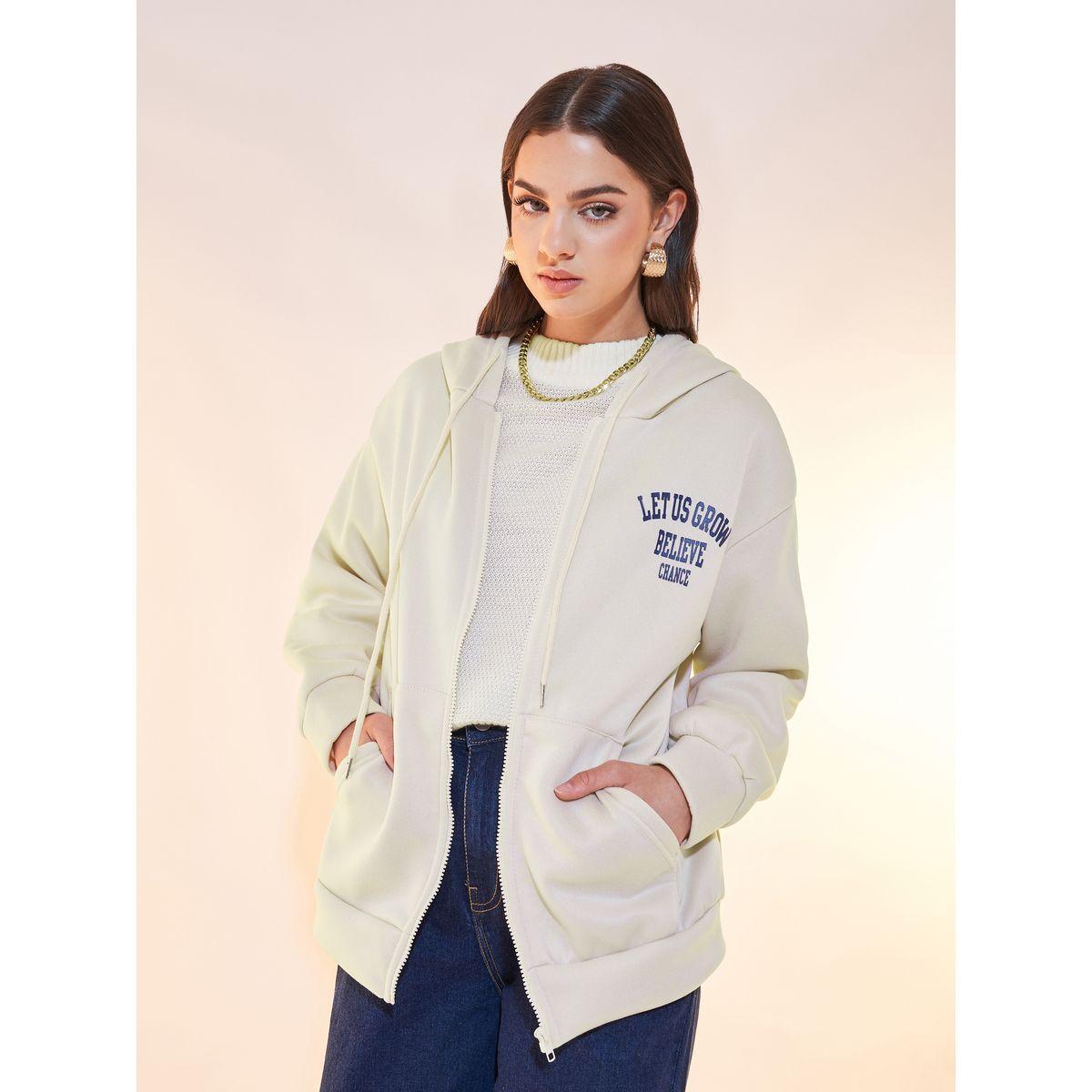 Styli Text Print Oversized Hooded Jacket-women-winterwear-coatsandjackets-jackets-image-2