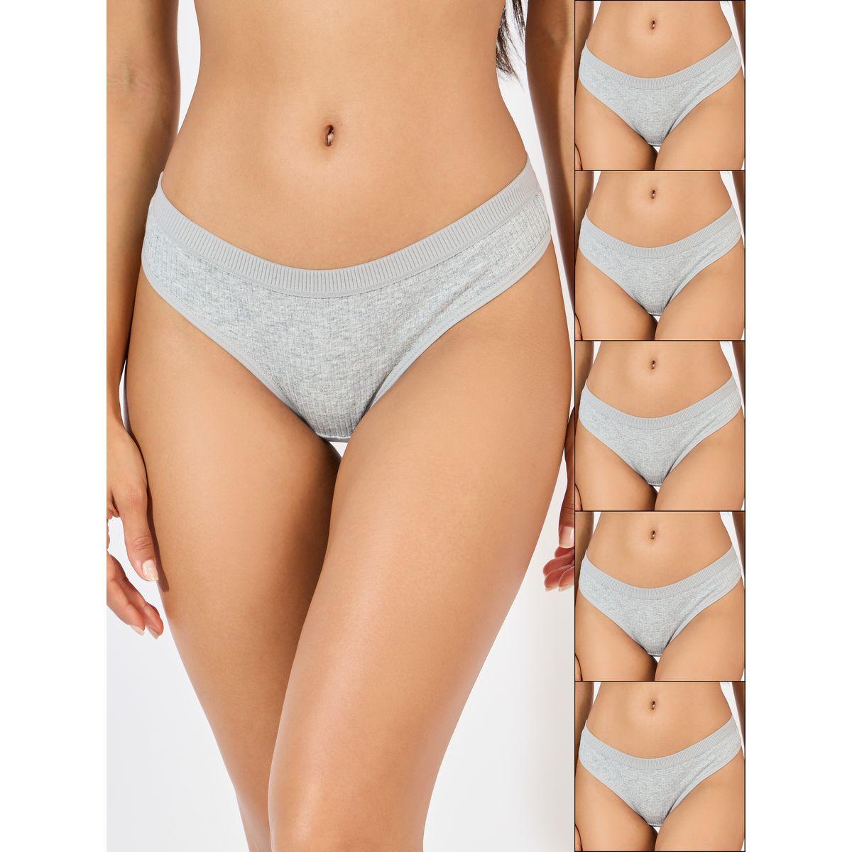 Styli Pack of 5 - Solid Cotton Rib Thong-women-clothing-lingerie-panties-image-1