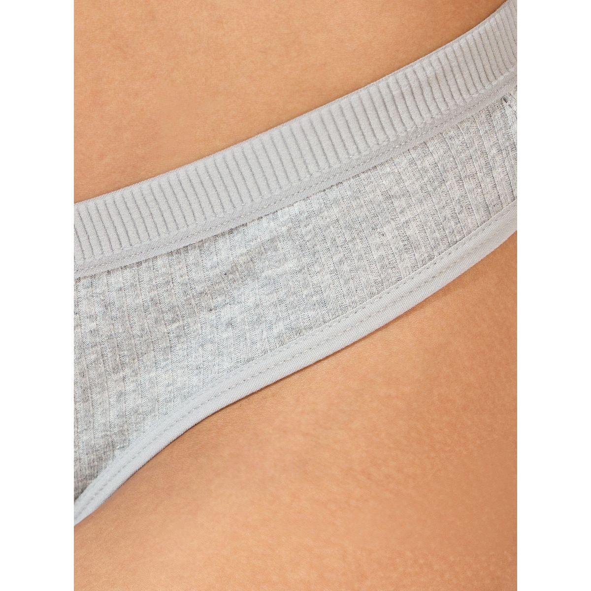 Styli Pack of 5 - Solid Cotton Rib Thong-women-clothing-lingerie-panties-image-3