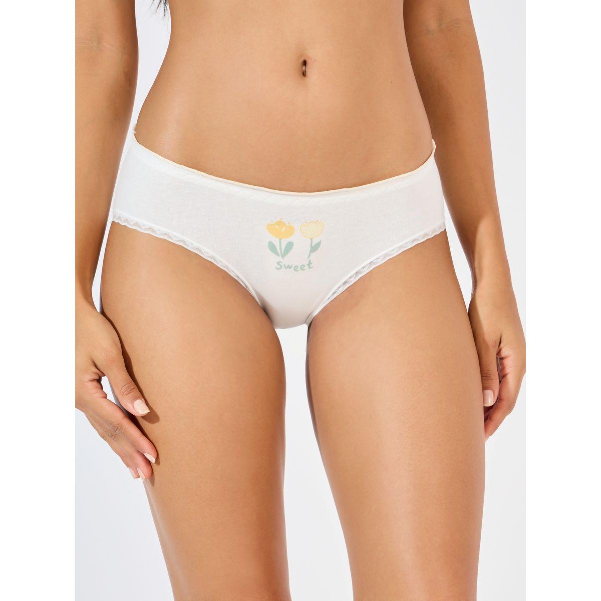 مجموعة من 4 سراويل داخلية بكيني بطبعات صغيرة-women-clothing-lingerie-panties-image-2