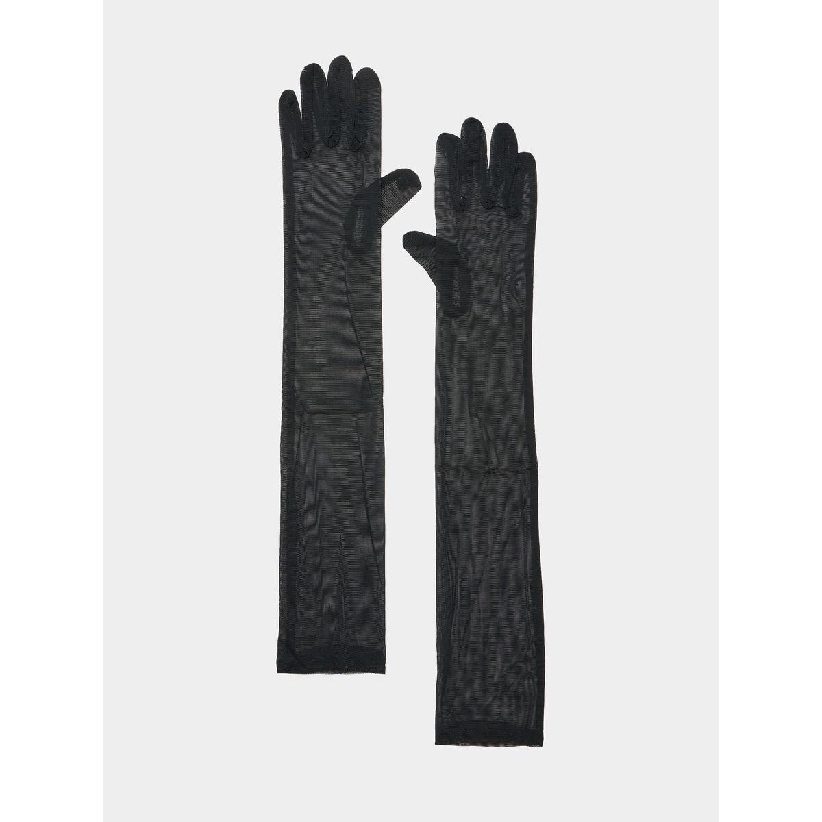 Styli Plain Mesh Golves-women-winterwear-gloves-image-1