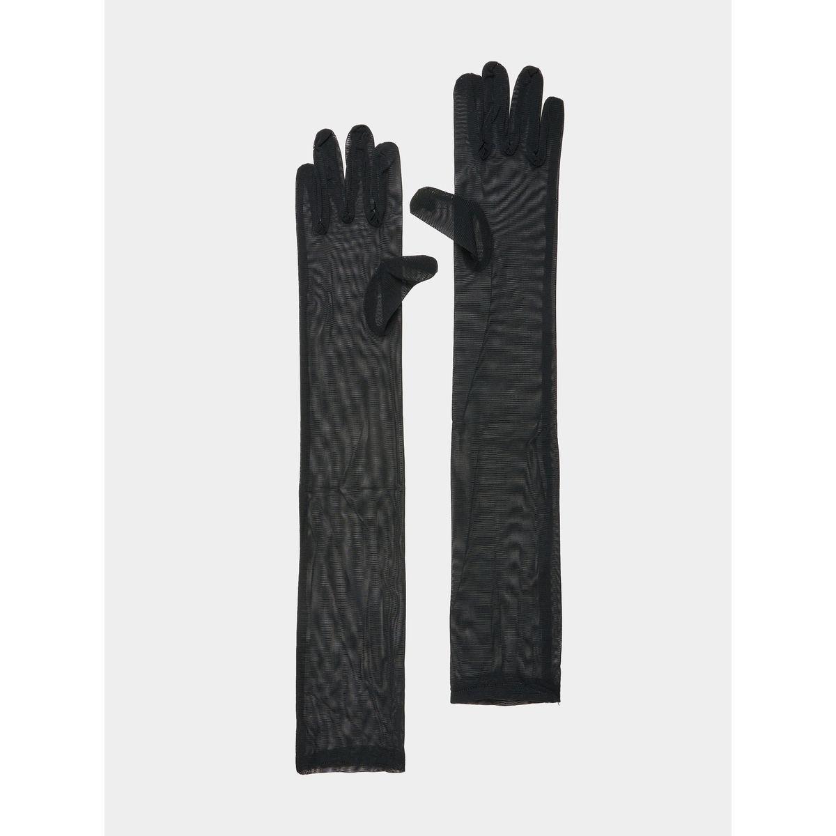 Styli Plain Mesh Golves-women-winterwear-gloves-image-2