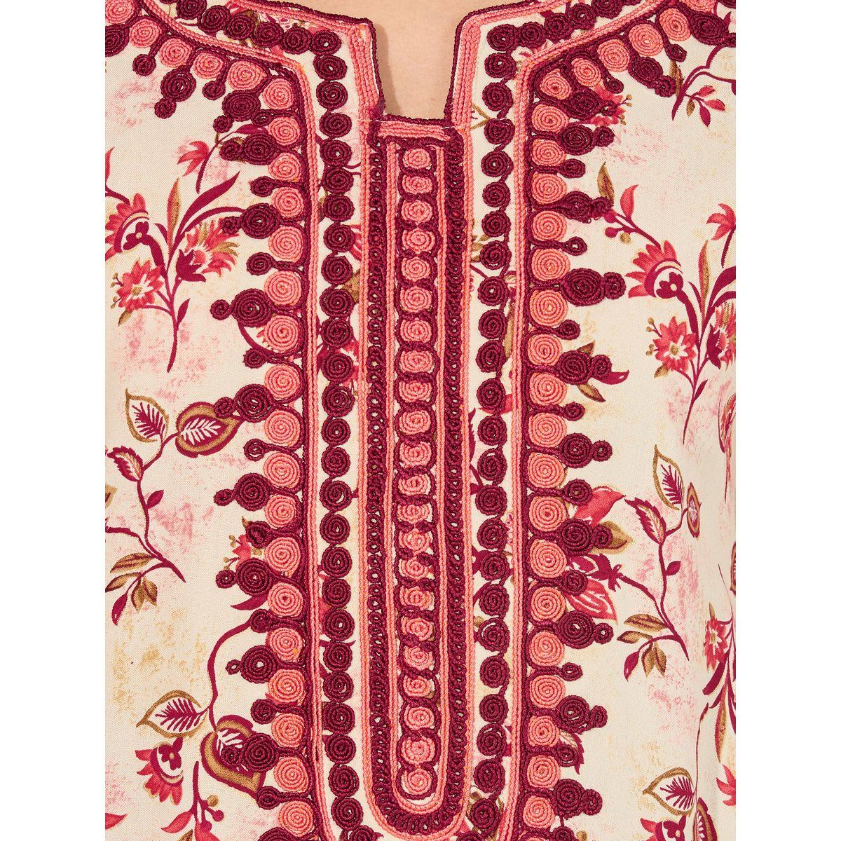 جلابية مخوار مطبعة بطبعة زهور ماكسيم كرييشن × ستايلي-women-arabicclothing-jalabiyas-image-3