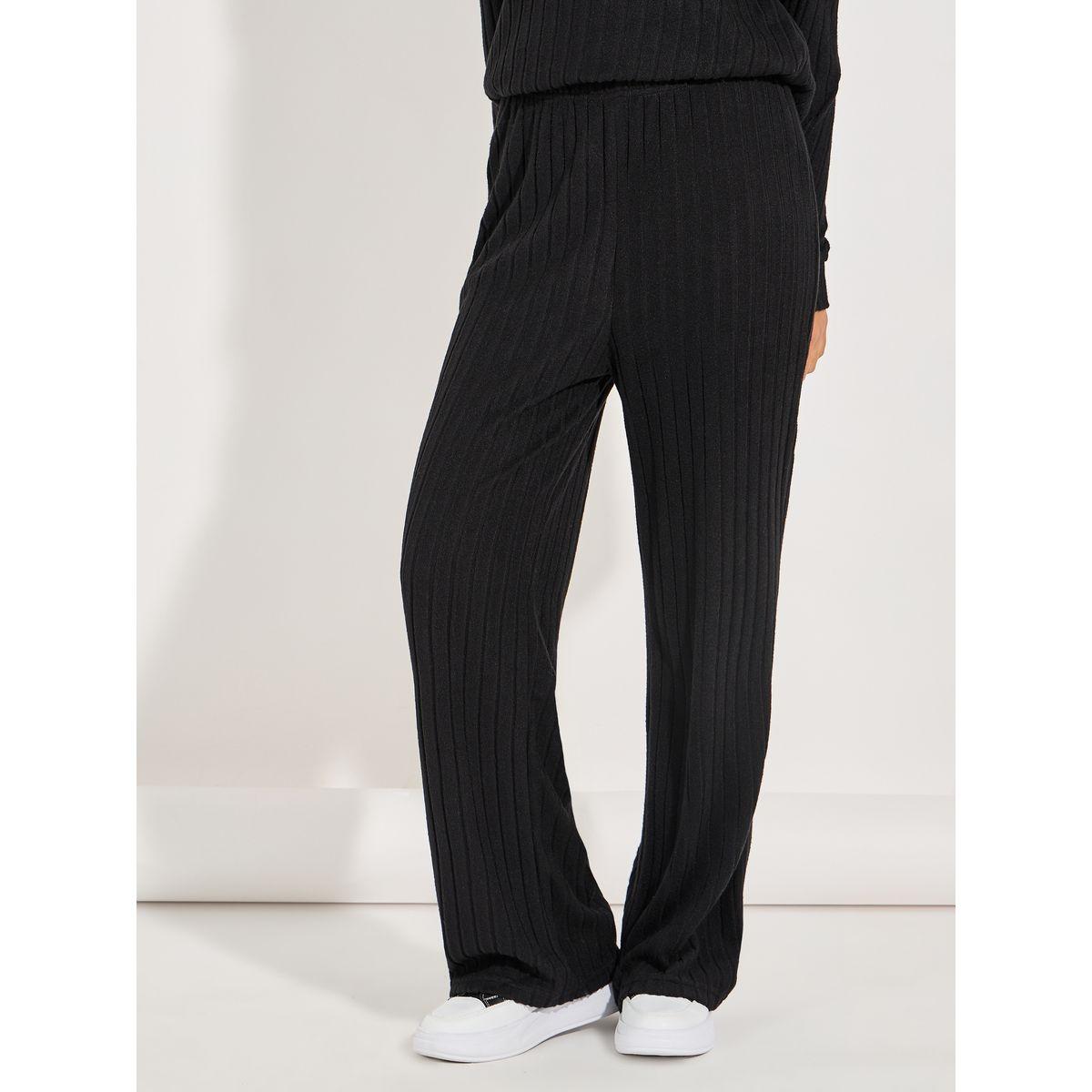 طقم منسق من بنطال بأرجل واسعة وبلوزة بياقة هودي-women-clothing-coordsets-image-4