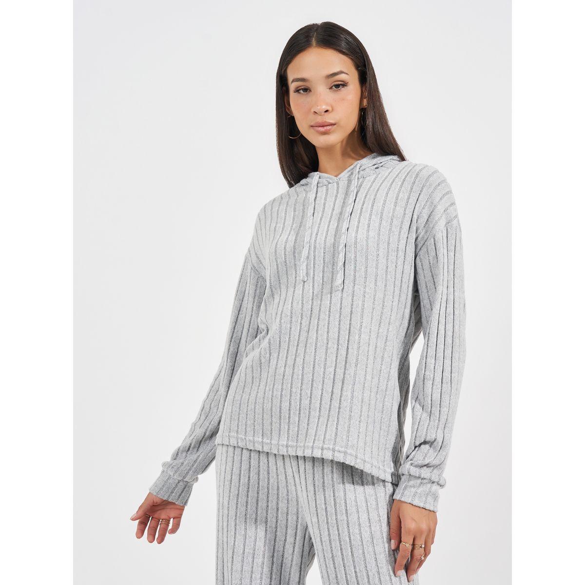طقم منسق من بنطال بأرجل واسعة وبلوزة بياقة هودي-women-clothing-coordsets-image-3
