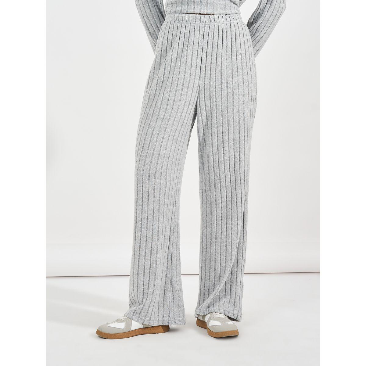 Styli Rib Knit Hooded Top & Wide Leg Pants Co-Ords-women-clothing-coordsets-image-5