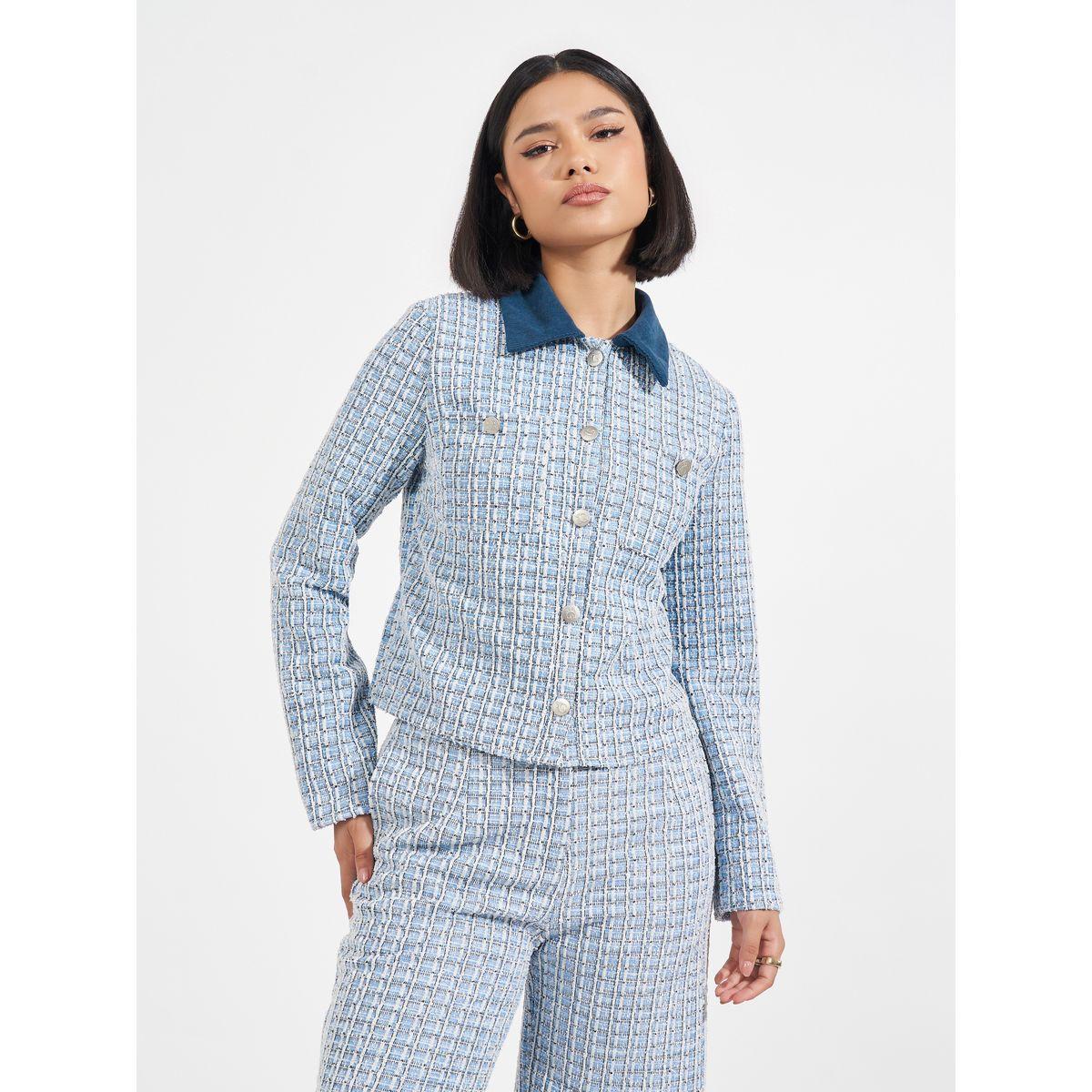 Styli High Rise Wide Leg Tweed Pants-women-clothing-bottoms-trousers-image-4
