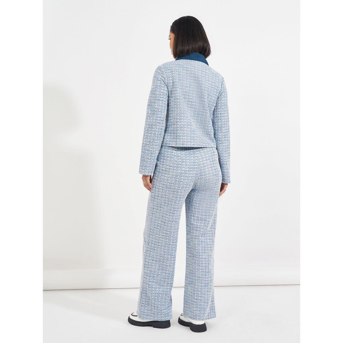 Styli High Rise Wide Leg Tweed Pants-women-clothing-bottoms-trousers-image-6