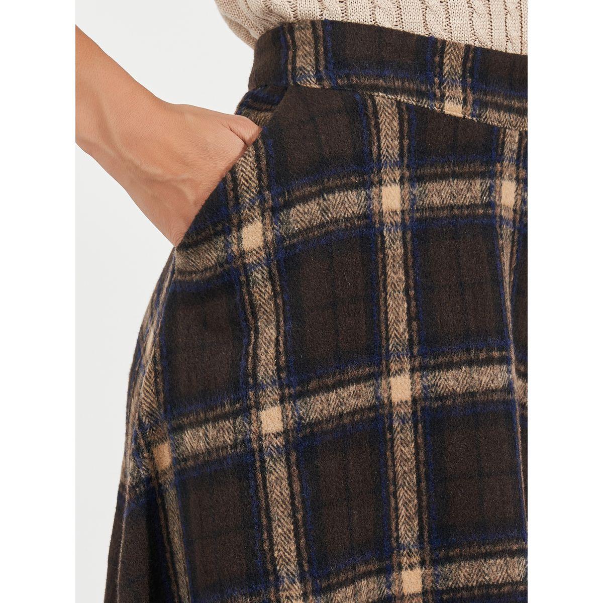 Styli Plaid Checked A-Line Midi Skirt-women-clothing-bottoms-skirts-image-3