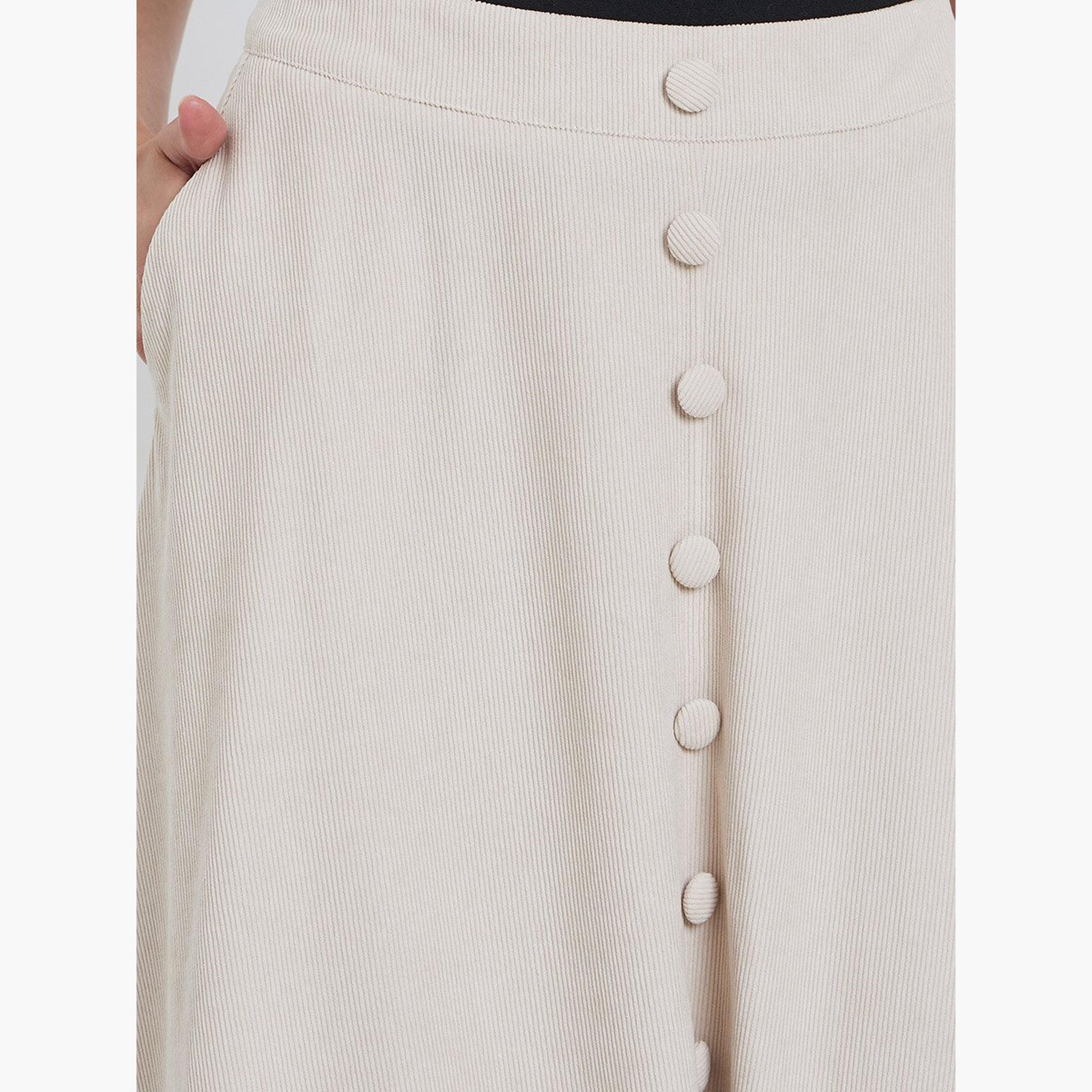 Styli Buttoned Down A-Line Midi Skirt with Pockets-women-clothing-skirts-image-3