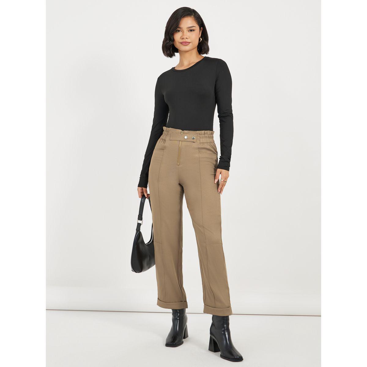 Styli Elastic High Rise Cropped Design pants-women-clothing-bottoms-trousers-image-1