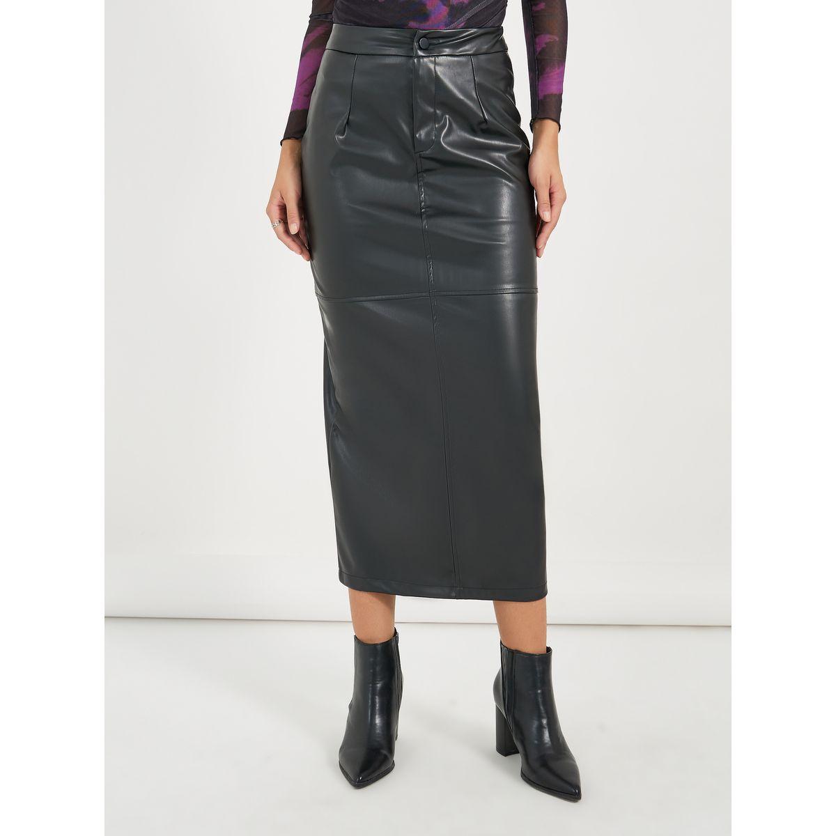 تنورة ميدي ضيقة بسحَّاب غلق وزر إغلاق-women-clothing-bottoms-skirts-image-2