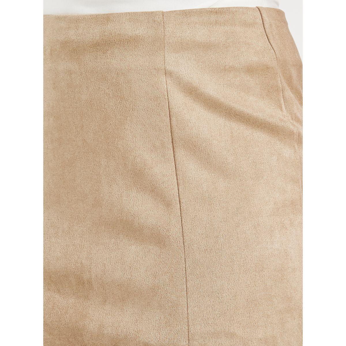 تنورة بطول الركبة وشق بحافة منحنية-women-clothing-bottoms-skirts-image-3