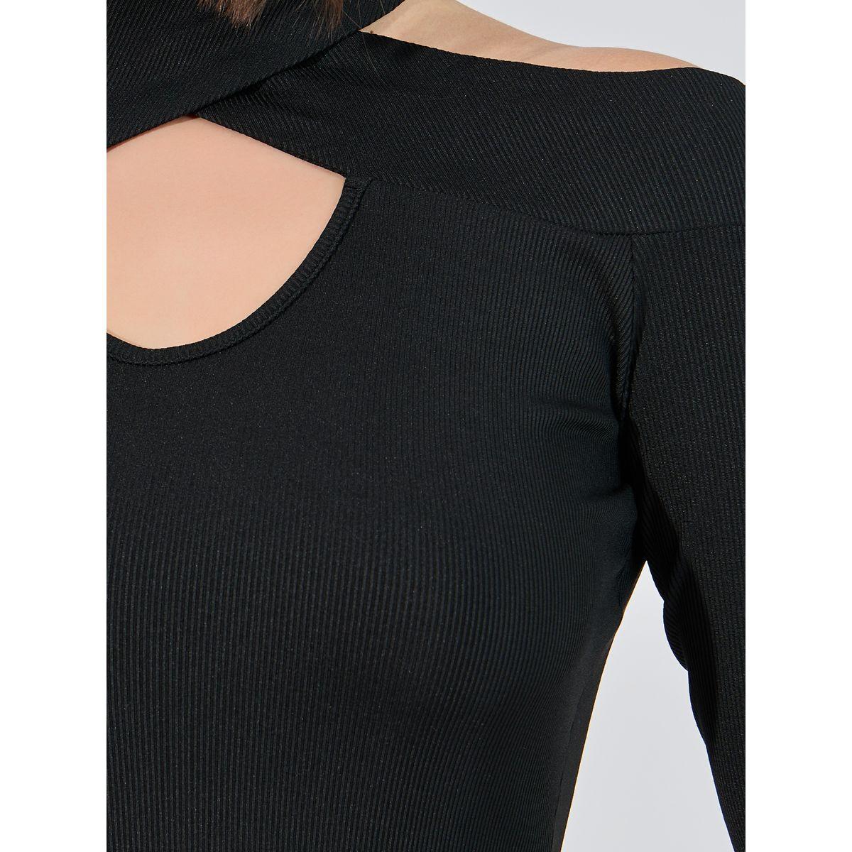فستان ميدي ضيق بتفاصيل مضلعة-women-clothing-dresses-image-3
