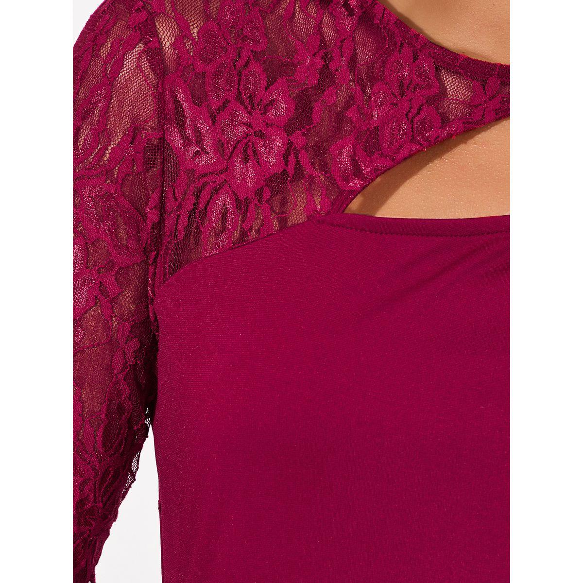 فستان ميدي مزين بفتحات مع أكمام بتفاصيل دانتيل-women-clothing-dresses-image-5