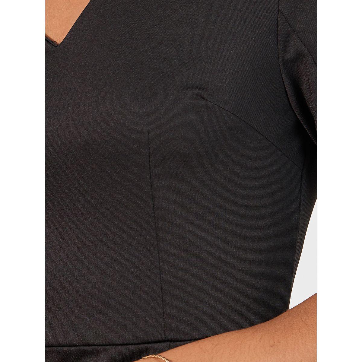 فستان ميدي بأكمام طويلة واسعة مع شق-women-clothing-dresses-image-3