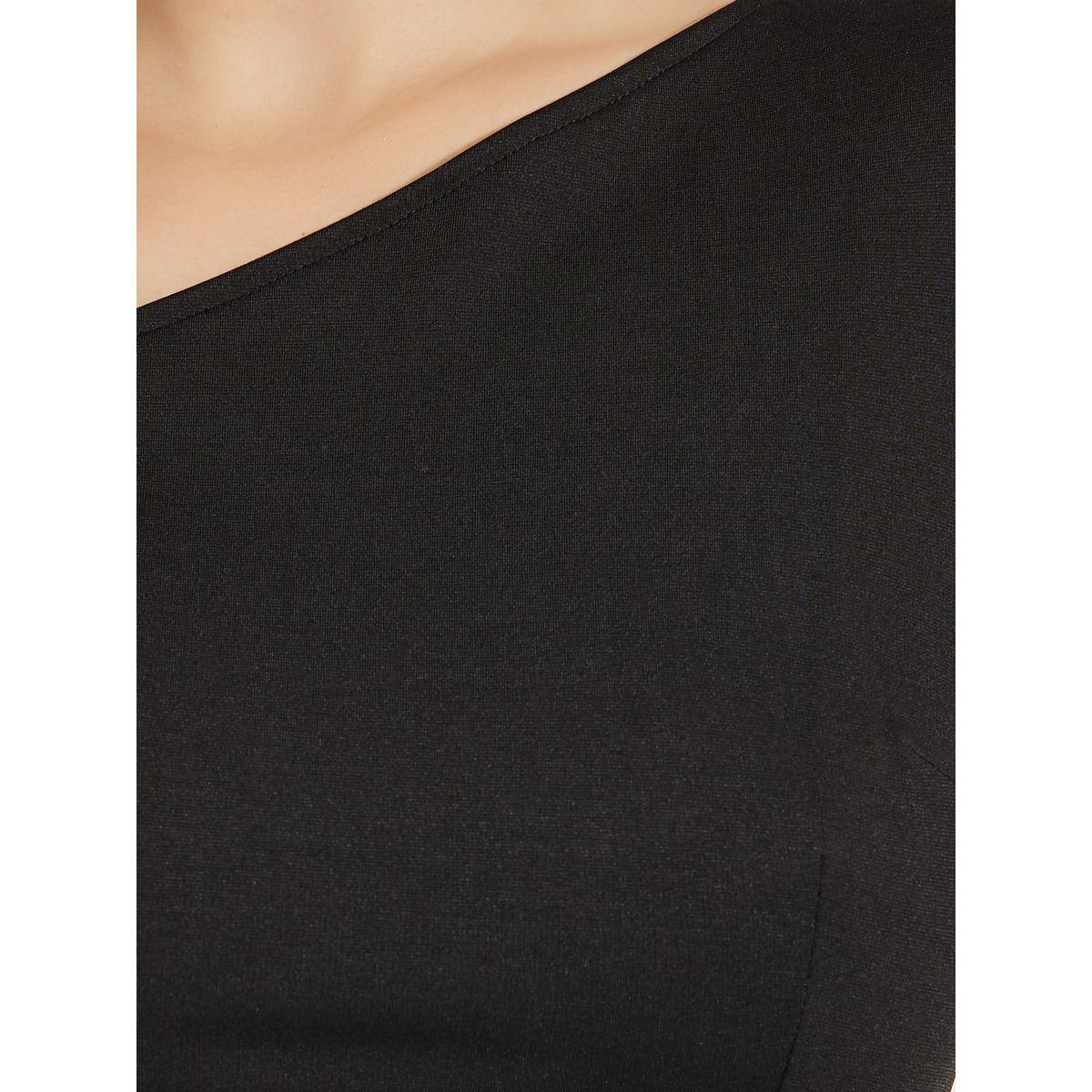 Styli Plain Cape Sleeve Bodycon Maxi Dress-women-clothing-dresses-image-4