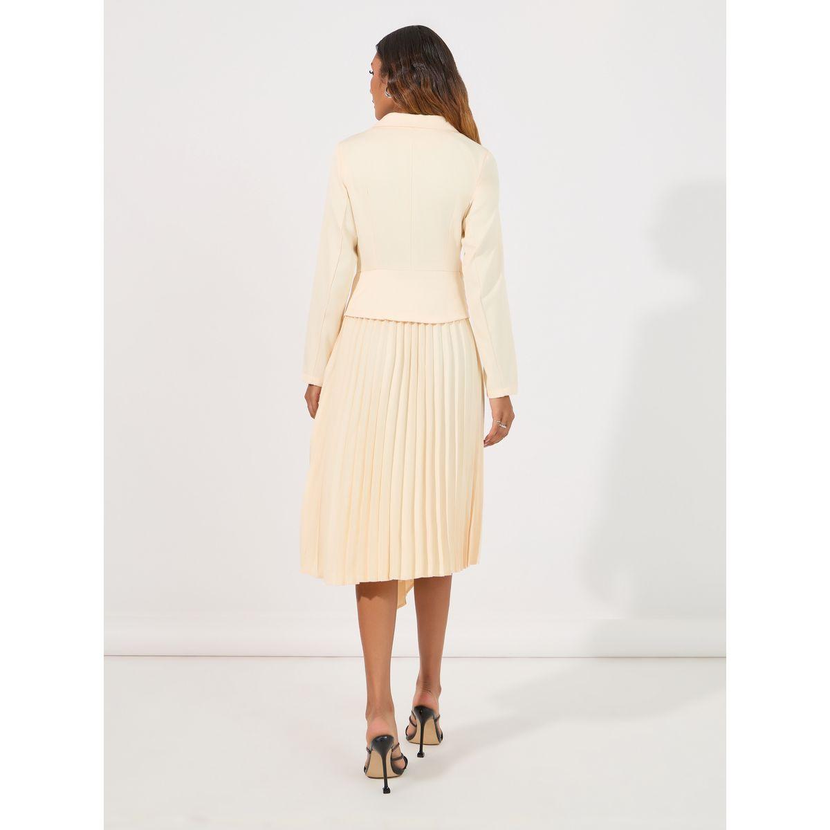Styli Pleated Asymmetric Hem Blazer Midi Dress-women-clothing-dresses-image-6