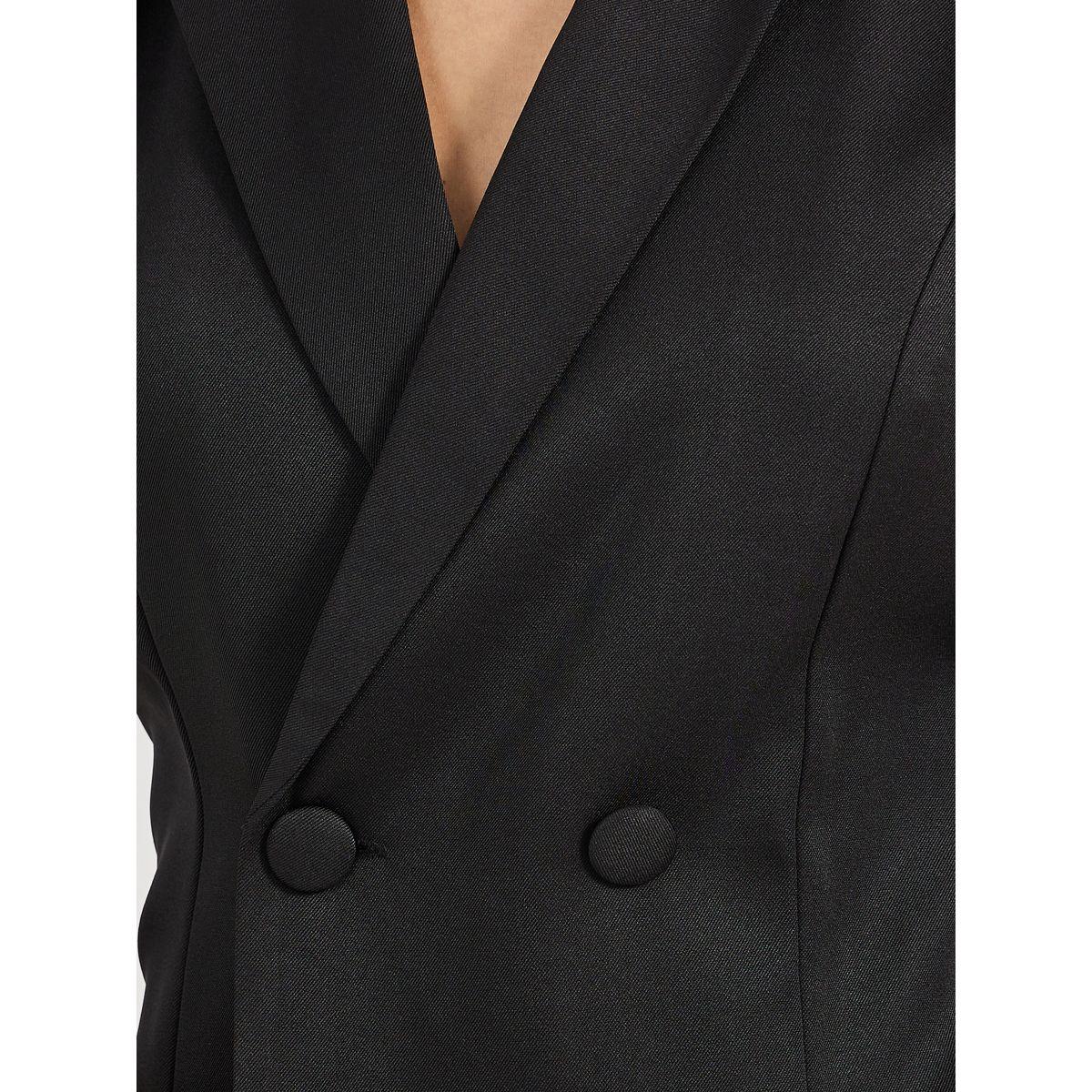 Styli Notch Lapel Lace Hem Blazer Mini Dress-women-clothing-dresses-image-3