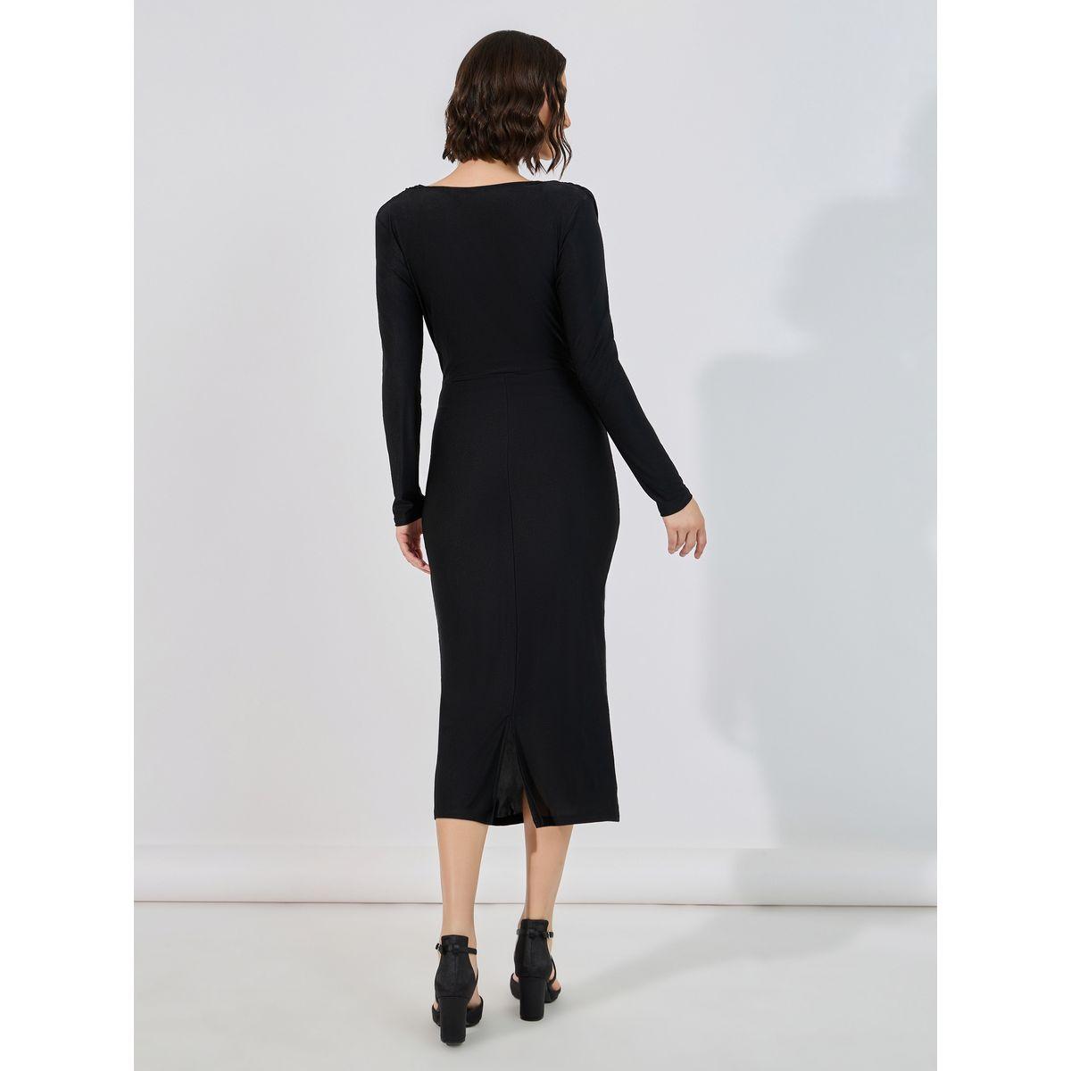 فستان ميدي ضيق بياقة منسدلة-women-clothing-dresses-image-6