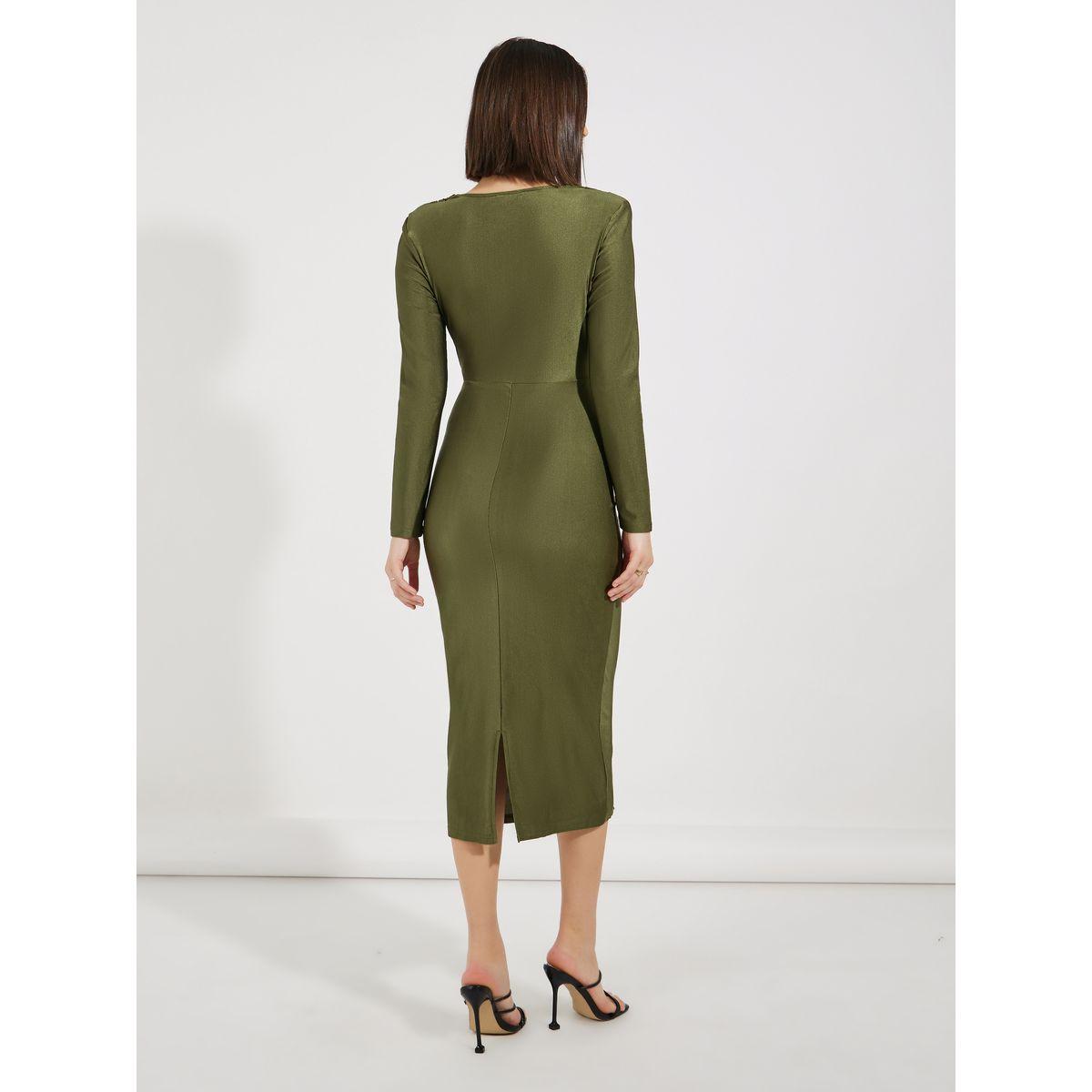 فستان ميدي ضيق بياقة منسدلة-women-clothing-dresses-image-5