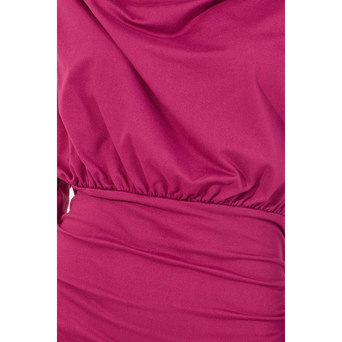 فستان ميدي بديكون بياقة منسدلة-women-clothing-dresses-image-3