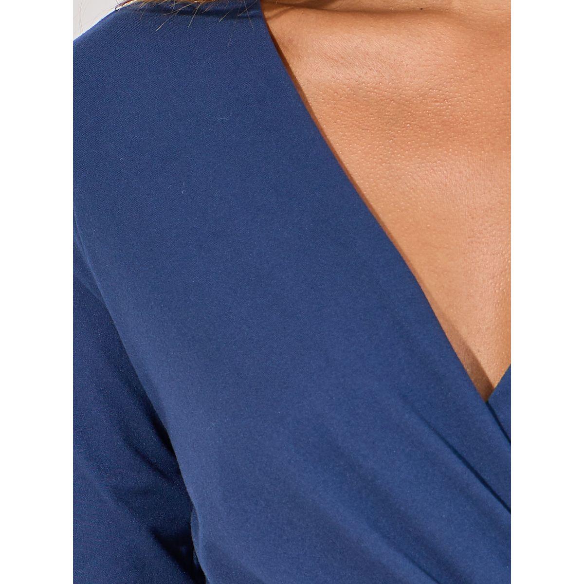 فستان ميدي مزين بكسرات وحافة غير متماثلة الطول-women-clothing-dresses-image-3
