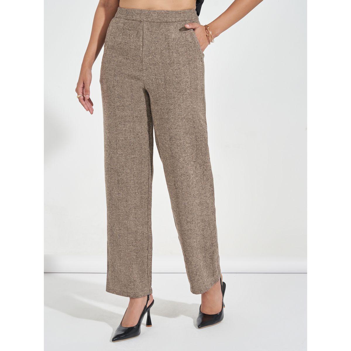 Styli High Rise Straight Fit Pants with Concealed Zip-women-clothing-bottoms-trousers-image-2